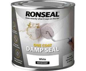 Ronseal One Coat Damp Seal White 250Ml Permanent Block Damp Stains Walls Ceilings Lets Moisture Escape