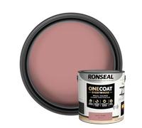 Ronseal One Coat Everywhere Hazy Pink Matt 2.5L - Durable Interior Paint for Walls & Ceilings Smooth Finish Quick Coverage Ideal for Easy Home Projects