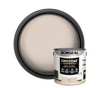 Ronseal One Coat Everywhere Paint Almond Matt 2 5L - Durable Interior Paint for Walls & Ceilings Smooth Finish Quick Coverage Ideal for Easy Home Projects