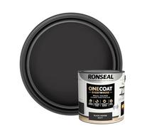 Ronseal One Coat Everywhere Paint Black Pepper Matt 2.5 L - Durable Interior Paint for Walls & Ceilings Smooth Finish Quick Coverage Ideal for Easy Home Projects