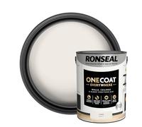 Ronseal One Coat Everywhere Paint Linen Matt 5L - Durable Interior Paint for Walls & Ceilings Smooth Finish Quick Coverage Ideal for Easy Home Projects