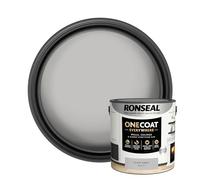 Ronseal One Coat Everywhere Paint Slate Grey Matt 2 5 - Durable Interior Paint for Walls & Ceilings Smooth Finish Quick Coverage Ideal for Easy Home Projects