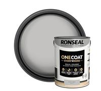 Ronseal One Coat Everywhere Paint Slate Grey Matt 5L - Durable Interior Paint for Walls & Ceilings Smooth Finish Quick Coverage Ideal for Easy Home Projects