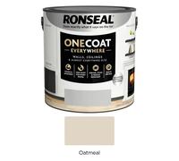 Ronseal Paint One Coat Everywhere – Oatmeal Matt, Quick Coverage, Smooth Finish – 2.5L