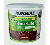 Ronseal One Coat Fence Life Matt Shed & Fence Treatment - Medium Oak 5L