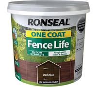 Ronseal RSLOCFLDO5L One Coat Fence Life, Dark Oak, 5 Litre
