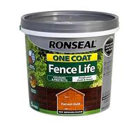 Ronseal RSLOCFLHG5L One Coat Fence Life, Gold, 5 Litre