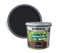 Ronseal RSLOCFLTBO5L One Coat Fence Life Tudor, Black, 5 Litre
