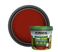 Ronseal One Coat Red Cedar Matt Exterior Shed & Fence Protector Wood Paint, 5L Tub