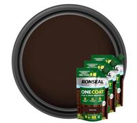 Ronseal One Coat Shed & Fence Protector 950ml Dark Oak 3 Pack Makes 15L with Mixing Tub