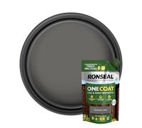 Ronseal One Coat Shed & Fence Refill Pouch Charcoal Grey 950ml Concerntrate - Mix with Water to Make 5 Litres of Paint for Effortless Coverage and Long-Lasting Protection