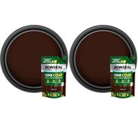 Ronseal One Coat Shed & Fence Refill Pouch Dark Oak 950ml Concerntrate - Mix with Water to Make 5 Litres of Paint for Effortless Coverage and Long-Lasting Protection (Pack of 2)