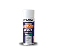 Ronseal One Coat Stain Block White Basecoat 400ml aerosol 750ml 2.5L