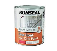 Ronseal Stays White One Coat Non Drip Paint 2.5L, Gloss