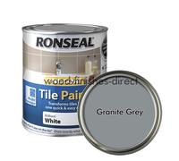 Ronseal One Coat Tile Paint Granite Grey Satin 750ml RSLOCTPGS750