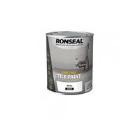 RONSEAL | One Coat Tile Paint White Gloss | 750ml | 37675 | High-adhesion formulation for ceramic substrates, providing durable high-sheen coverage in moisture-prone areas.