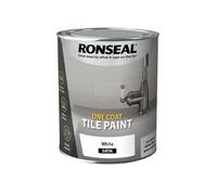 RONSEAL One Coat Watercolour Tile Paint White Satin 750ml