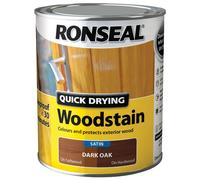 Ronseal Quick Dry Woodstain Satin - Dark Oak 750ml