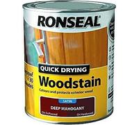 Ronseal 2.5L Woodstain Quick Dry Satin - Deep Mahogany