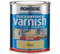 Ronseal QDVGCL250 250ml Quick Dry Varnish Clear Gloss