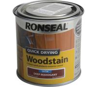Ronseal QDWSDM250 250ml Woodstain Quick Dry Satin Deep - Mahogany