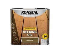 Ronseal Decking Oil Natural Oak Quick Drying Softwood Hardwood Oil 2.5L