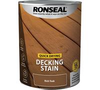 Ronseal Quick Drying Decking Stain Rich Teak 5 litre 39087