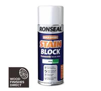 Ronseal Quick Drying Stain Block Aerosol - 400ml - Covers Grease, Nicotine & Ink