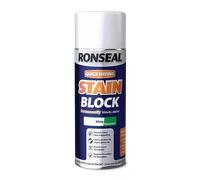 Ronseal 35103 Quick Drying Stain Block Aerosol White 400Ml