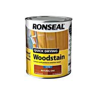 Ronseal QDWSNO750 750 ml Satin Finish Quick Dry Woodstain - Natural Oak