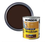 Ronseal Quick Drying Woodstain Dark Oak Satin 750ml