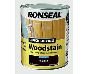 Ronseal Quick Drying Woodstain Satin 750ml Smoked Walnut