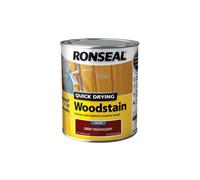 Ronseal Quick Drying Woodstain Satin Deep Mahogany 750Ml