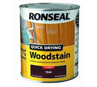 Ronseal Quick Drying Woodstain Teak Gloss 750ml