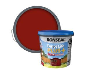 Ronseal Red Cedar Fence Life Plus Outdoor Wood Shed Garden Fence Paint 5L