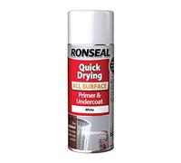 Ronseal RSLASPA400 One Coat All Surface Primer and Undercoat Aerosol, White, 400 ml