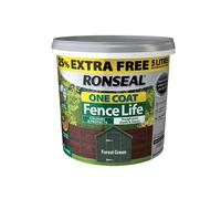 Ronseal RSLFLFGN4LAV One Coat Fence Life Forest Green New 4 Litre +25%