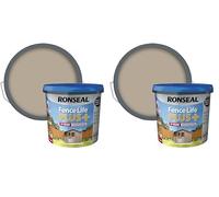 Ronseal RSLFLPPWS5L Fence Life Plus, Warm Stone, 5 Litre (Pack of 2)