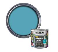 Ronseal Garden Paint 250ml, Summer Sky, For Sheds, Fences, Brick and Terracotta