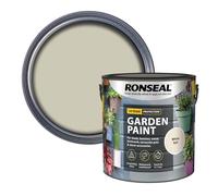 Ronseal RSLGPWA25L GPWA25L Garden Paint White Ash 2.5 Litre | High-solids coating for timber, masonry, terracotta and prepared metal substrates, offering crack-resistant film build.