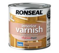 Ronseal RSLIVSCL250 Interior Varnish Quick Dry Satin Clear, 250 ml