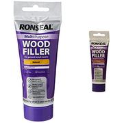 Ronseal RSLMPWFN100G 100g Multi-Purpose Natural Wood Filler Tube & RSLMPWFM100G 10gg Medium Multi-Purpose Wood Filler Tube