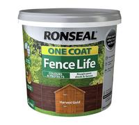 Ronseal RSLOCFLHG5L One Coat Fence Life, Gold, 5 Litre