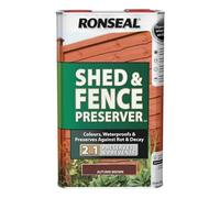 Ronseal 37651 Shed & Fence Preserver Autumn Brown 5 Litre