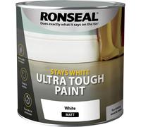 Ronseal RSLSWUTMP25L Stays ULT/Tough Matt Paint, White, 2.5 Litre
