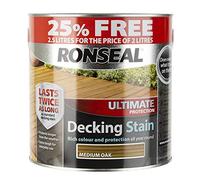 Ronseal RSLUDSMO2LAV Ultimate Decking Stain, Medium Oak, 2.5 Litre
