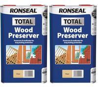 Ronseal RSLWPCL5L 5 Litre Total Wood Preserver - Clear (Pack of 2)