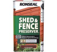 Ronseal 37651 Shed & Fence Preserver Autumn Brown 5 Litre