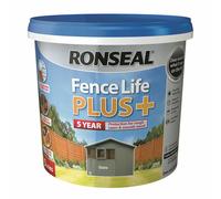 Ronseal Slate Grey Fence Life Plus Outdoor Wood Shed Garden Fence Gate Paint 5L