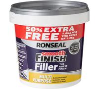 Ronseal Smooth Finish Multi Purpose Filler Tub 1.2 Kg - Exterior Ready Mixed Weatherproof Repair